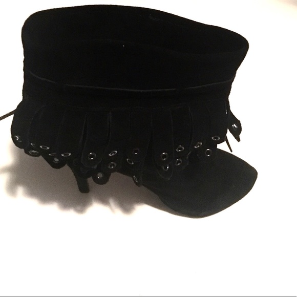 Mojo Moxy | Suede Fringe Bootie Studded - Picture 4 of 9